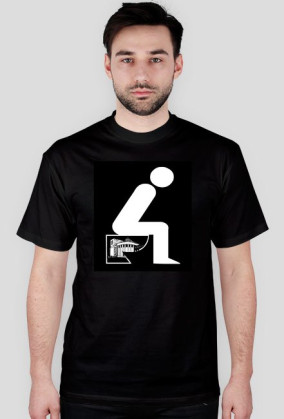 Sram na polityke - czarna, biała grafika