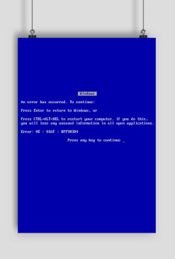 Blue Screen of Death Plakat Win98