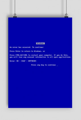 Blue Screen of Death Plakat Win98