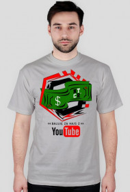 Baluję za hajs z YouTube v2 | Koszulka szara | Męska