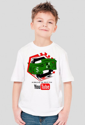 Baluję za hajs z YouTube v2 | Koszulka zielona | Dziecięca