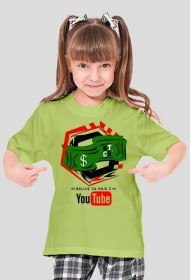 Baluję za hajs z YouTube v2 | Koszulka zielona | Dziecięca