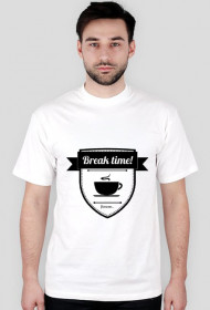 Koszulka (BIAŁA) [Break Time] - [Hipster Logo Collection]