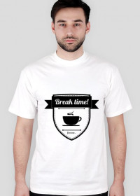 Koszulka (BIAŁA) [Break Time] - [Hipster Logo Collection]