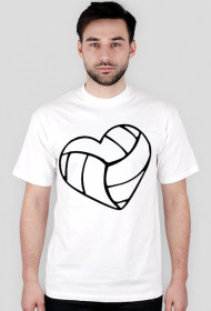 Kocham siatkówkę męska różne kolory czarny nadruk tshirt i love volleyball