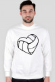 Kocham siatkówkę męska różne kolory czarny nadruk bluza longsleeve i love volleyball