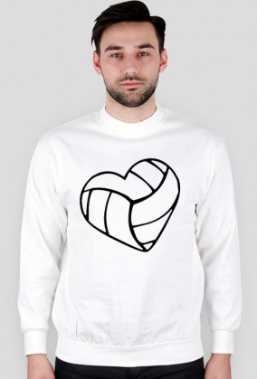 Kocham siatkówkę męska różne kolory czarny nadruk bluza longsleeve i love volleyball