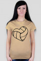 Kocham siatkówkę damska różne kolory czarny nadruk damski t-shirt i love volleyball
