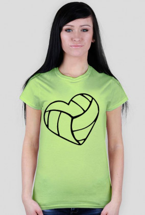 Kocham siatkówkę damska różne kolory czarny nadruk damski t-shirt i love volleyball