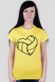 Kocham siatkówkę damska różne kolory czarny nadruk damski t-shirt i love volleyball