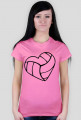 Kocham siatkówkę damska różne kolory czarny nadruk damski t-shirt i love volleyball