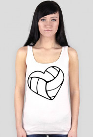 Kocham siatkówkę damska różne kolory czarny nadruk damski bezrękawnik i love volleyball