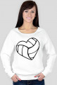 Kocham siatkówkę damska różne kolory czarny nadruk bluza longsleeve i love volleyball