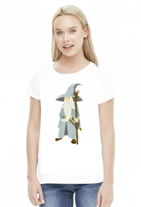 Hobbit Koszulka - Gandalf Biały (Women)