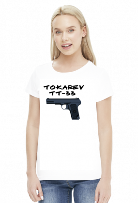 Koszulka damska, nadruk, napis: Tokarev, TT-33