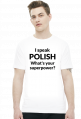 I speak polish czarny napis