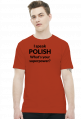 I speak polish czarny napis
