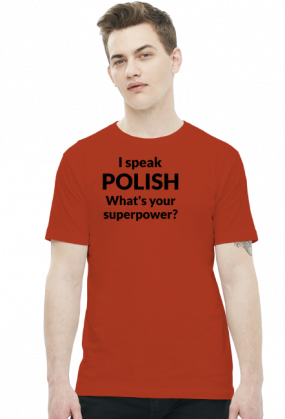 I speak polish czarny napis