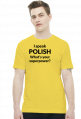 I speak polish czarny napis