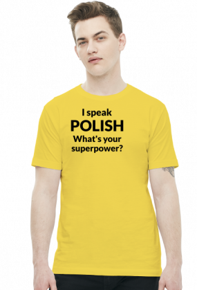 I speak polish czarny napis