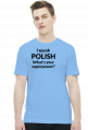I speak polish czarny napis