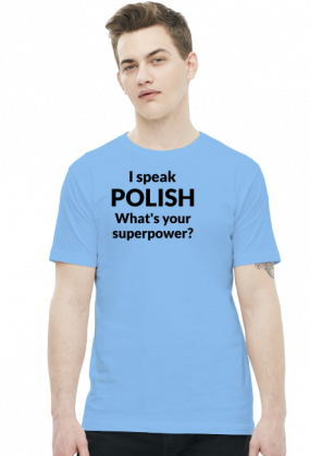 I speak polish czarny napis