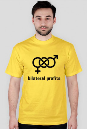 t-shirt męski BILATERAL PROFITS żółty