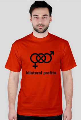 t-shirt męski BILATERAL PROFITS czerwony