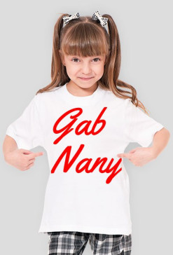 Koszula GabNany Czerwony Napis- MINI