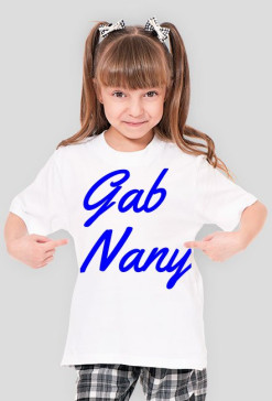 Koszula GabNany Niebieski  Napis- MINI