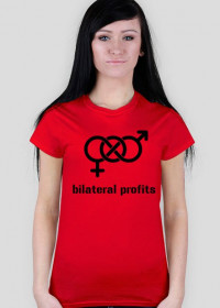 t-shirt damski BILATERAL PROFITS czerwony