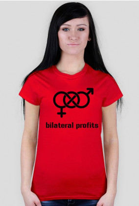 t-shirt damski BILATERAL PROFITS czerwony