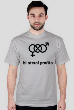 t-shirt męski BILATERAL PROFITS szary