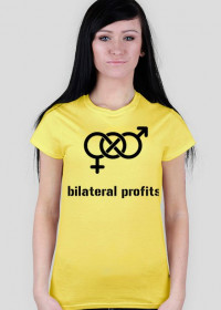t-shirt damski BILATERAL PROFITS żółty