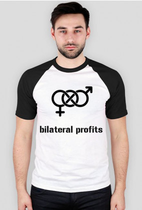 t-shirt męski BILATERAL PROFITS biały
