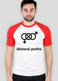 t-shirt męski BILATERAL PROFITS biały
