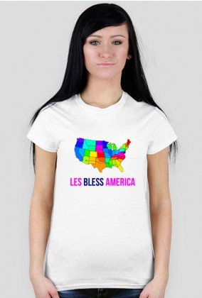 t-shirt damski LES BLESS AMERICA biały