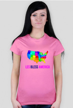 t-shirt damski LES BLESS AMERICA różowy