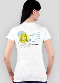 Koszulka Teresa z Avilla (biel damska)