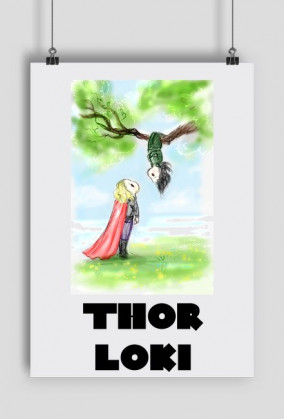 thor i loki plakat