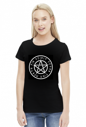Wicca pentagram - koszulka damska