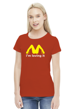 McDonalds Sex Loving It Women T-shirt Red