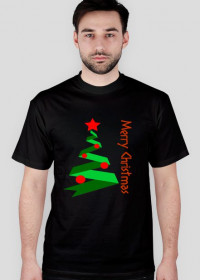 Koszulka męska czarna Merry Chrismas