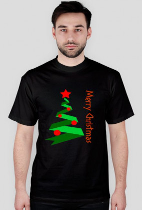 Koszulka męska czarna Merry Chrismas