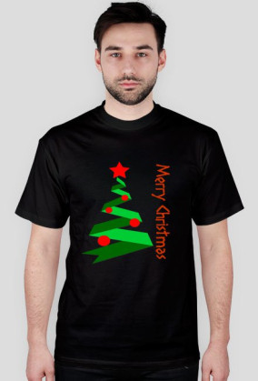Koszulka męska czarna Merry Chrismas