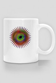 Kubek z kolorowym wzorem