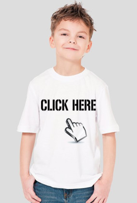 koszulka "Click here" dziecięca