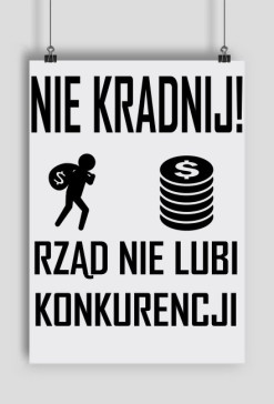 Plakat: "Nie kradnij!"
