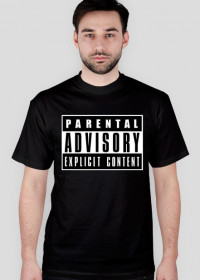 Parental Advisory Explict Content #1 T-Shirt Koszulka Czarna