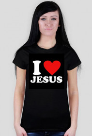 Koszulka I love Jesus (damska)